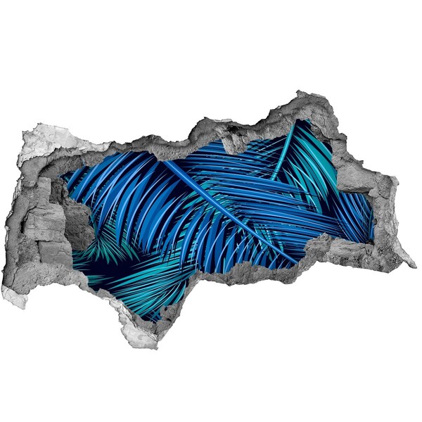 Fototapet 3D gaură în perete Oază tropicală cu palmieri