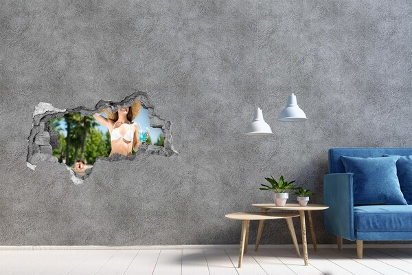 Autocolant un zid spart cu priveliște Vacanță în Caraibe la soare