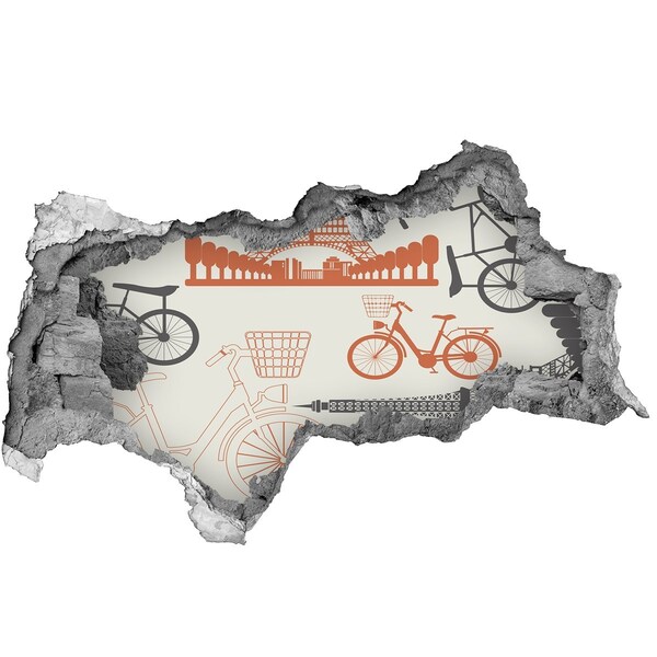 Fototapet 3D gaură în perete Parisul în detaliu