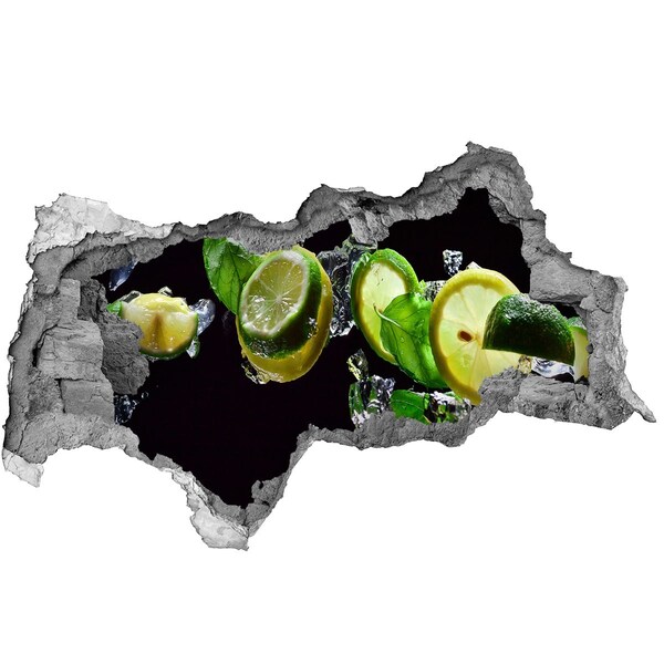 Autocolant 3D gaura cu priveliște O doză de prospețime cu lămâie