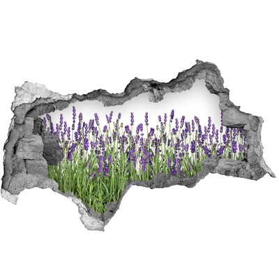 Autocolant 3D gaura cu priveliște flori de lavandă