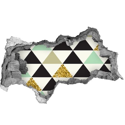 Autocolant un zid spart cu priveliște Modele geometrice pe perete