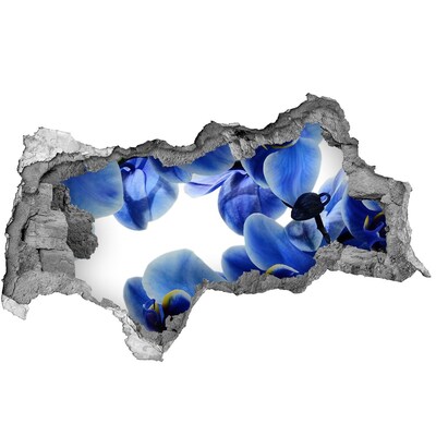 Autocolant gaură 3D Un paradis al florilor în spatele zidului