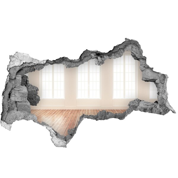 Autocolant de perete gaură 3D Interior cu vedere la soare