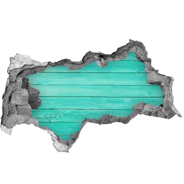 Autocolant 3D gaura cu priveliște bord verde