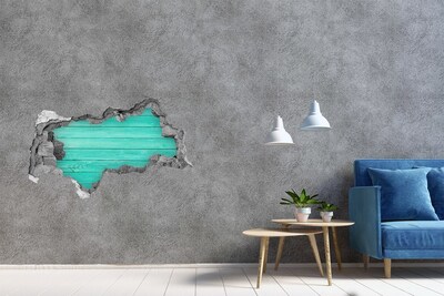 Autocolant 3D gaura cu priveliște bord verde