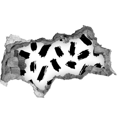 Fototapet 3D gaură în perete Un perete deteriorat cu dungi abstracte