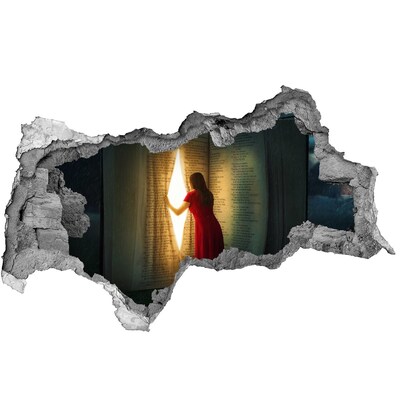 Autocolant 3D gaura cu priveliște O gaură în realitate