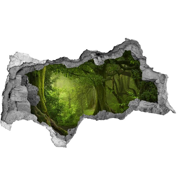 Autocolant autoadeziv gaură O pădure verde plină de viață