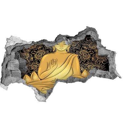 Autocolant autoadeziv gaură Buddha de aur înconjurat de o mandală