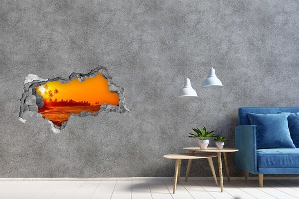 Fototapet un zid spart cu priveliște Sunset Beach