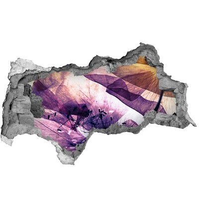 Autocolant autoadeziv gaură Lumea florală din spatele pereților