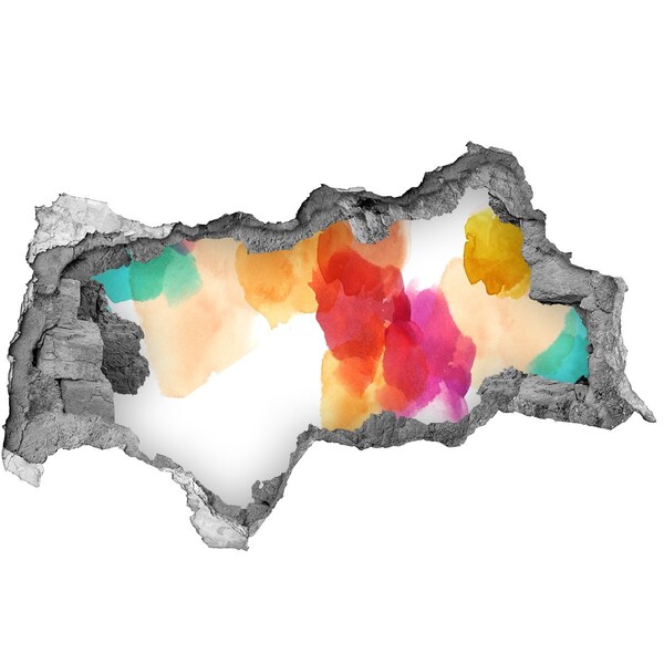 Autocolant de perete gaură 3D Gaură colorată în perete