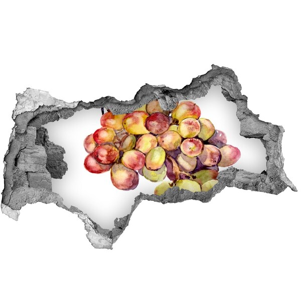 Autocolant un zid spart cu priveliște Fructe într-o gaură în perete