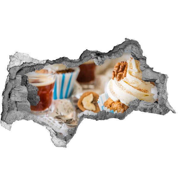 Autocolant un zid spart cu priveliște Paradis dulce cu brioșe