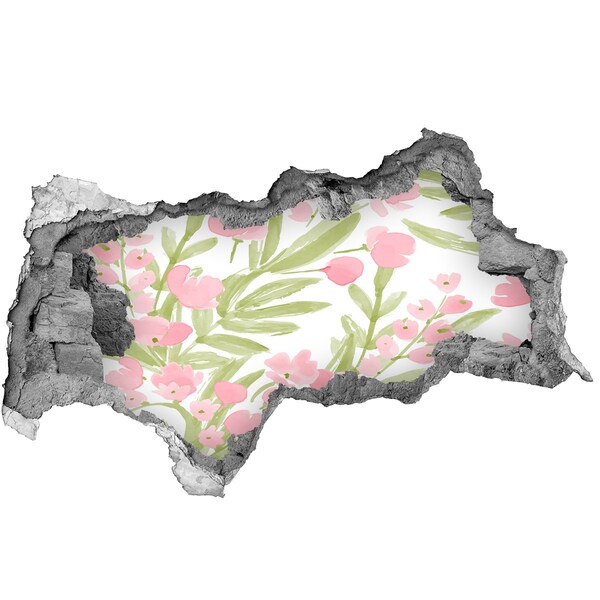 Autocolant gaură 3D model floral