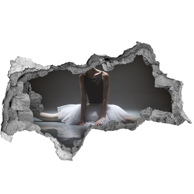 Autocolant de perete gaură 3D balerină
