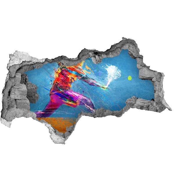 Fototapet un zid spart cu priveliște Imersiune în culori