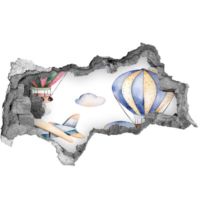 Autocolant autoadeziv gaură Zbor cu balonul deasupra norilor