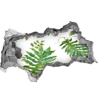 Fototapet un zid spart cu priveliște Paradis tropical în spatele zidului