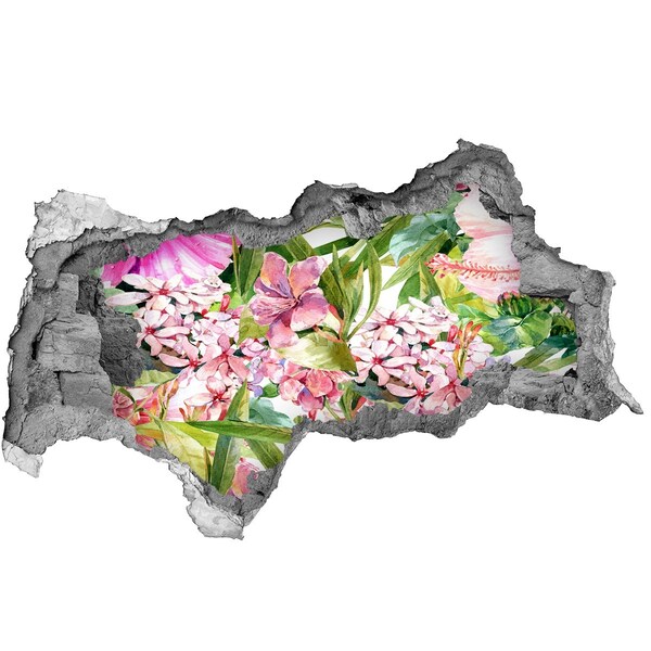 Autocolant de perete gaură 3D model floral