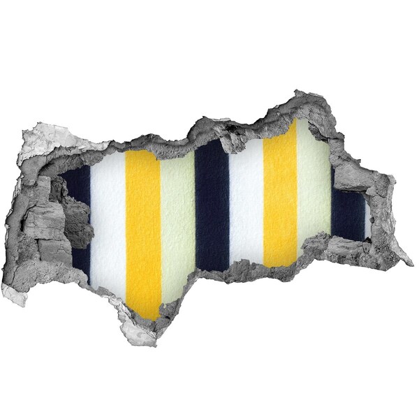 Autocolant gaură 3D Dungi colorate în beton