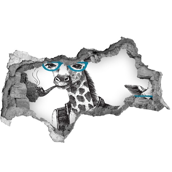Autocolant gaură 3D ochelari Giraffe
