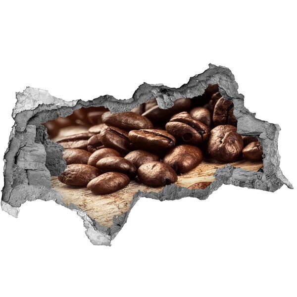 Fototapet un zid spart cu priveliște Boabe de cafea