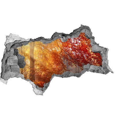 Fototapet un zid spart cu priveliște Toamnă aurie în pădure