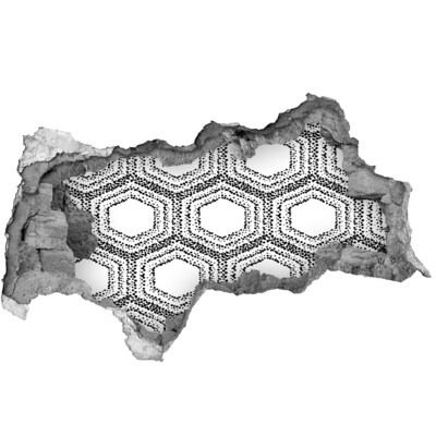 Autocolant gaură 3D Model geometric pe perete