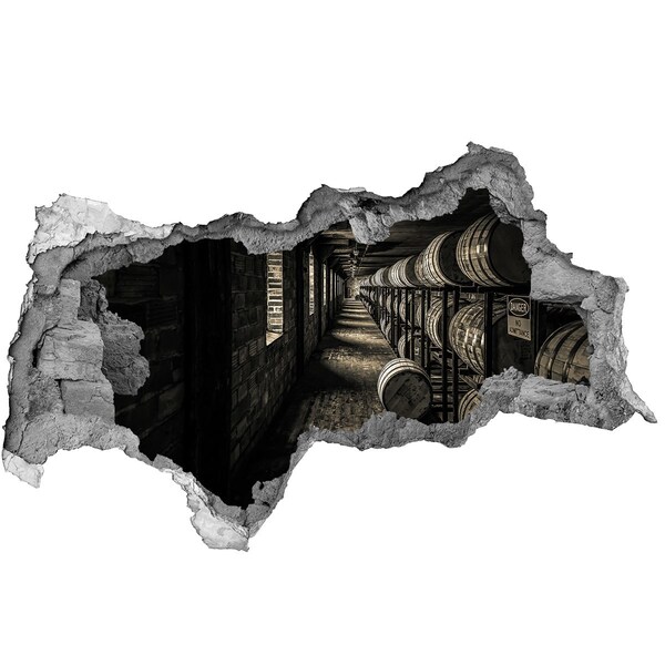 Autocolant autoadeziv gaură Interiorul pivniței de butoaie