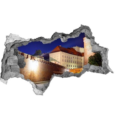 Autocolant 3D gaura cu priveliște Castelul în peisajul nocturn