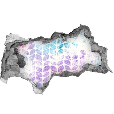 Fototapet 3D gaură în perete Gaură în modele florale de perete