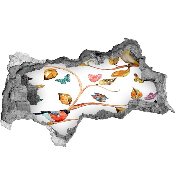 Fototapet un zid spart cu priveliște Grădina Gaură în Zid