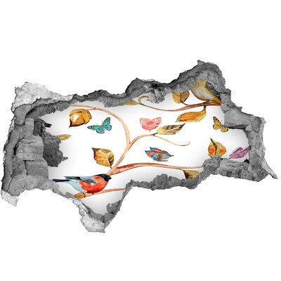 Fototapet un zid spart cu priveliște Grădina Gaură în Zid