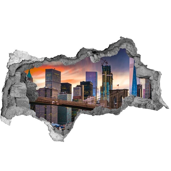 Autocolant autoadeziv gaură Podul Brooklyn din New York