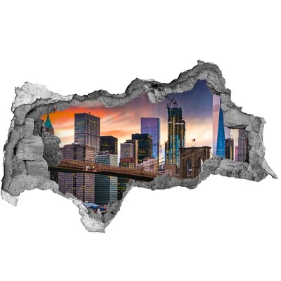 Autocolant autoadeziv gaură Podul Brooklyn din New York