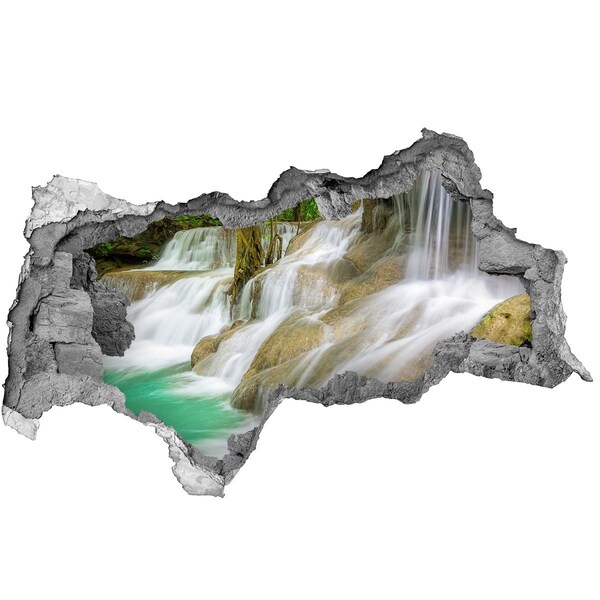 Fototapet 3D gaură în perete cascade