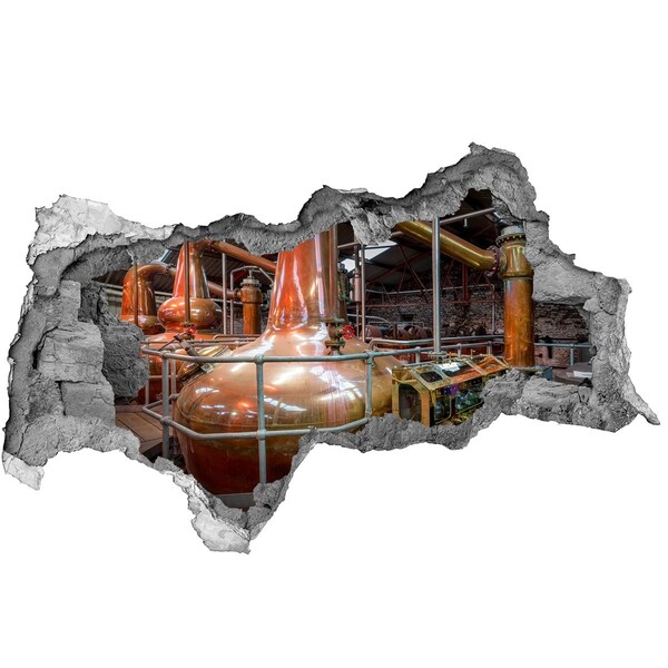 Autocolant de perete gaură 3D Interiorul unei distilerii de whisky