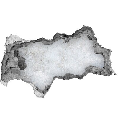 Autocolant de perete gaură 3D Un perete deteriorat cu un fundal albastru