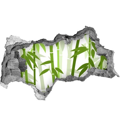 Autocolant autoadeziv gaură Bambus într-o gaură în perete