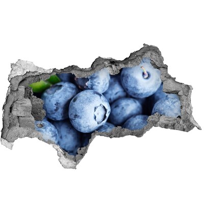 Autocolant gaură 3D Fructe de pădure într-o gaură de beton