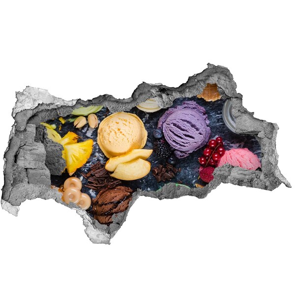 Autocolant un zid spart cu priveliște Nebunia gheții