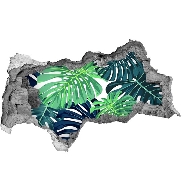 Autocolant un zid spart cu priveliște Un paradis tropical într-o gaură în perete