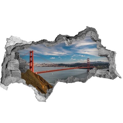 Autocolant gaură 3D Podul din San Francisco