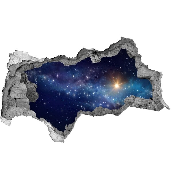 Fototapet 3D gaură în perete Spațiul Cosmic