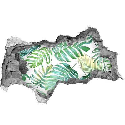 Autocolant gaură 3D Jungla verde din spatele zidului