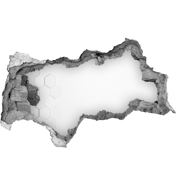 Autocolant autoadeziv gaură Perete spart cu interior oglindit