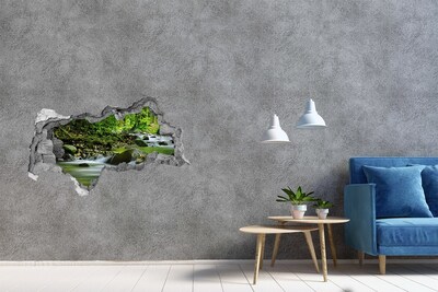 Fototapet 3D gaură în perete Cascadă în pădurea tropicală