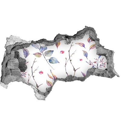 Autocolant 3D gaura cu priveliște Frunze